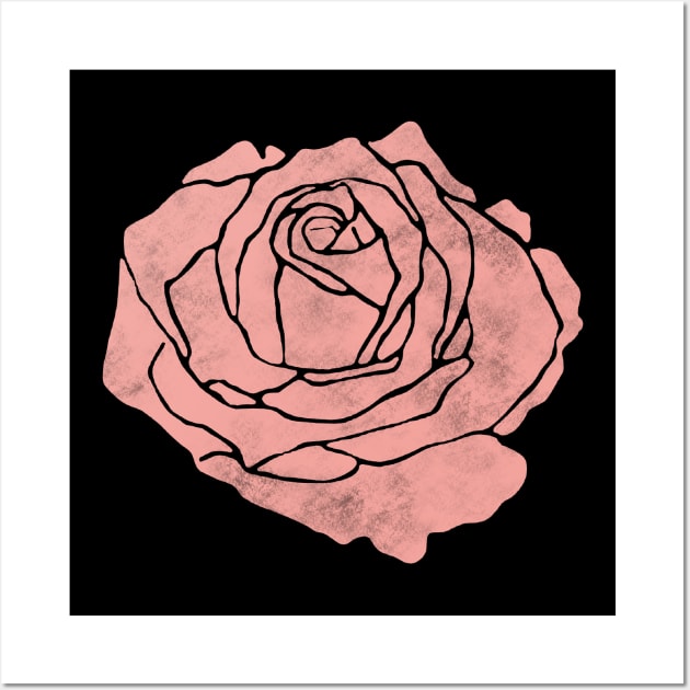 Pink Rose Wall Art by DEMON LIMBS